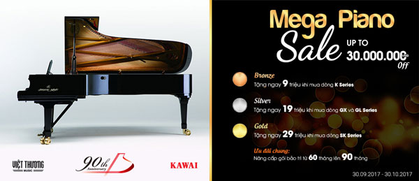 khuyen mai thang 10 kawai piano