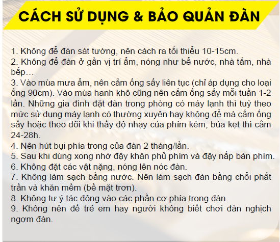 cach bao quan dan piano