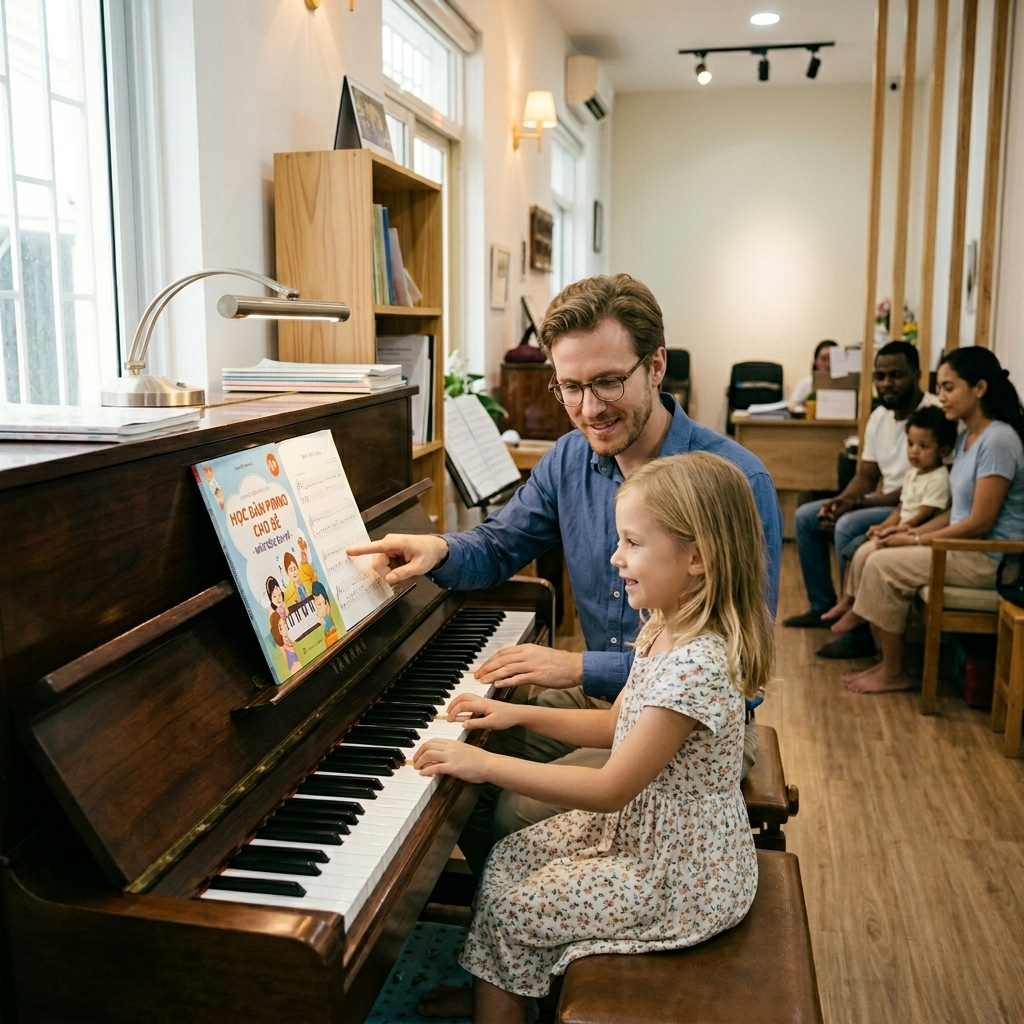 cho bé học piano ở đâu