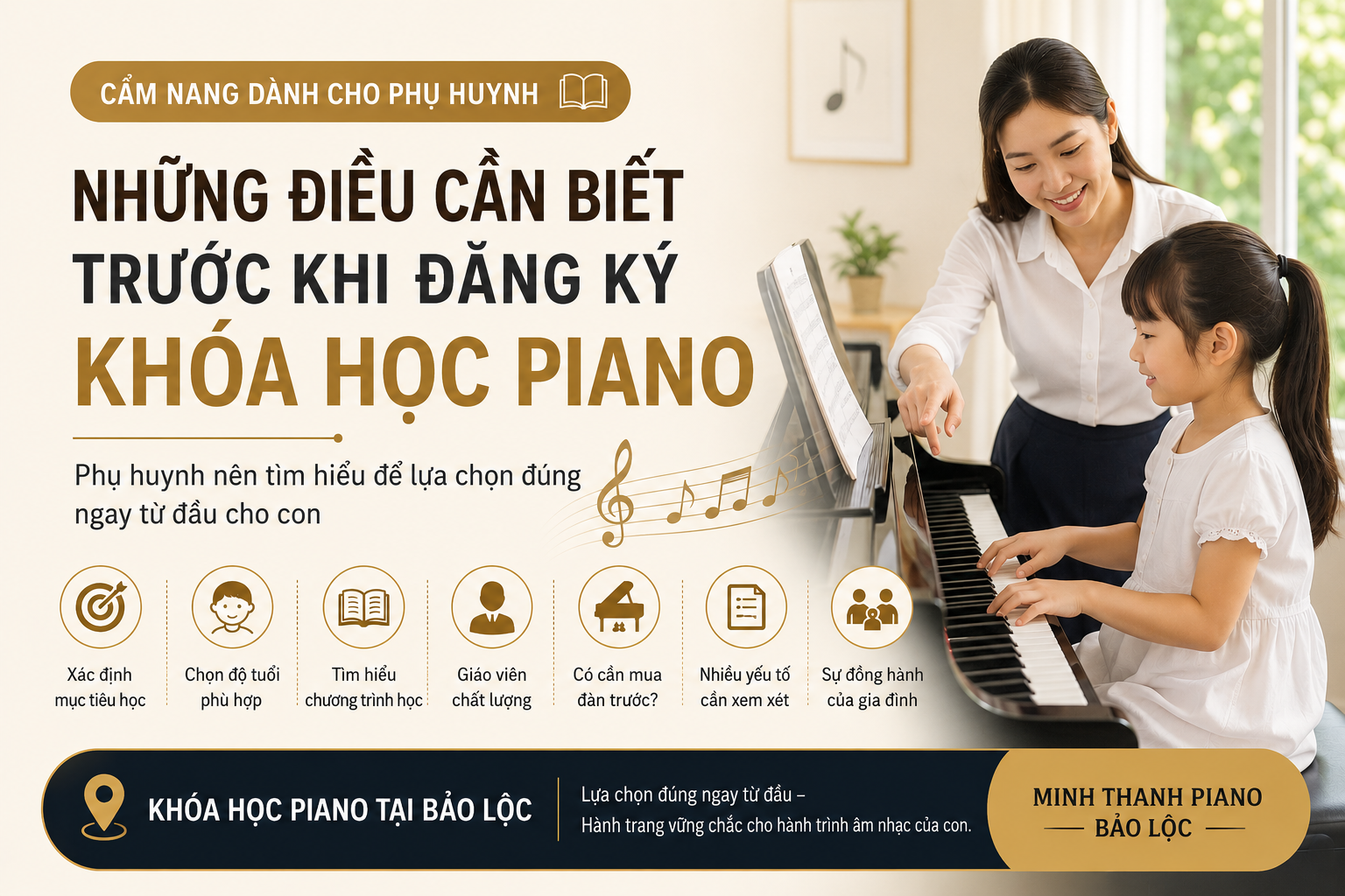 khóa học piano tại Bảo Lộc