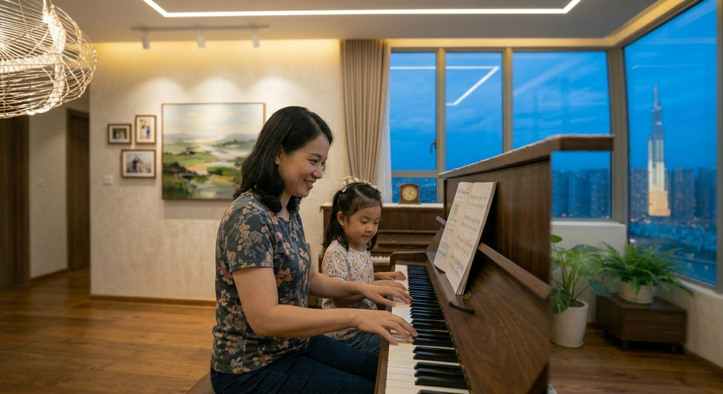 lớp học piano cho bé