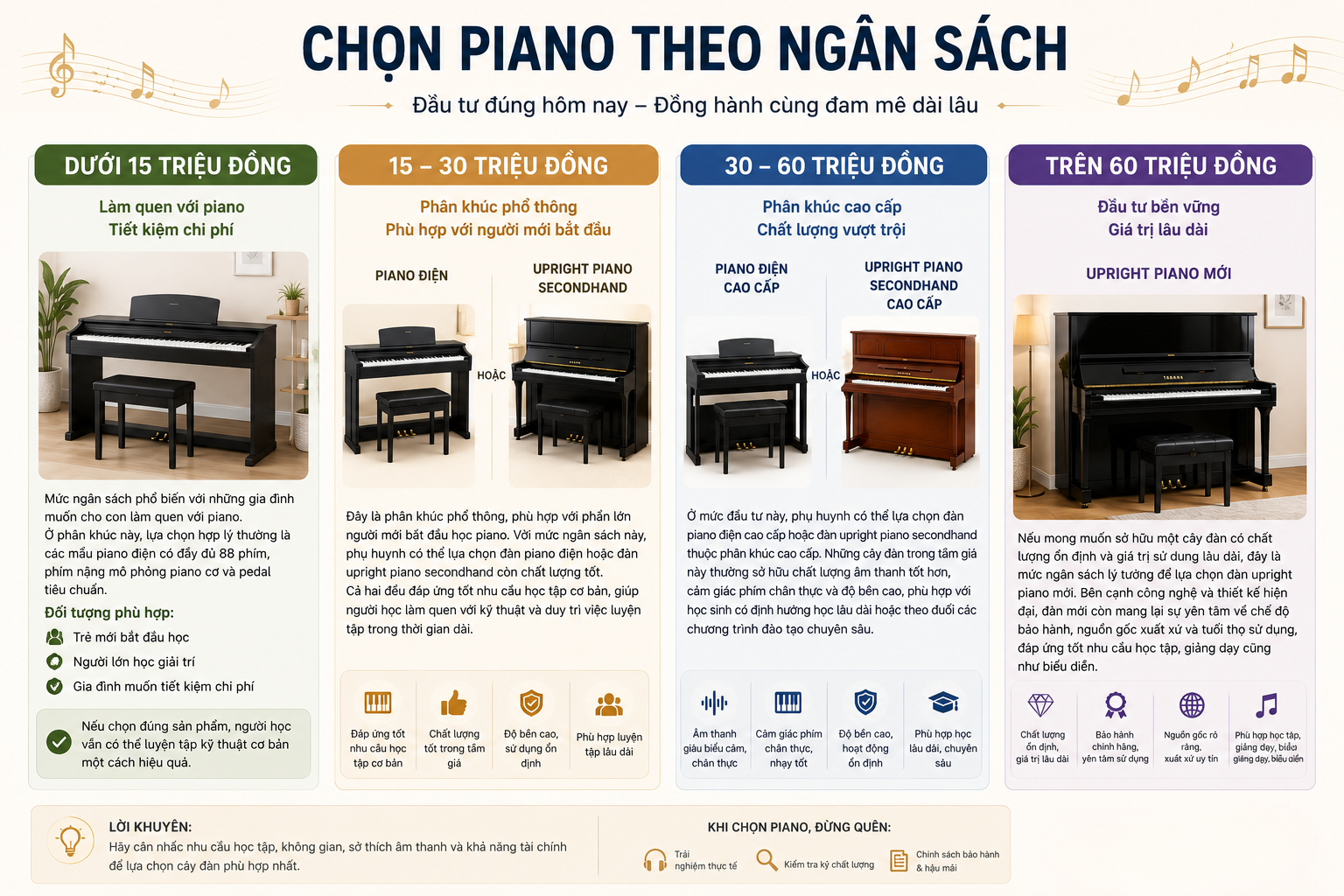 Mua đàn piano tại Bảo Lộc