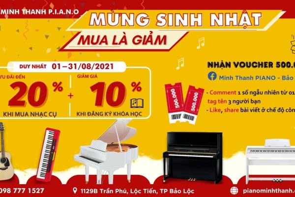 Siêu Sale Tháng 8 tại Minh Thanh Piano – Bảo Lộc